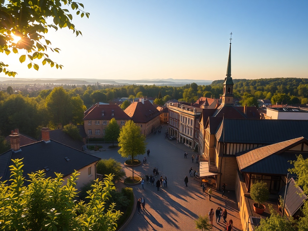 Widok na Zamek Królewski w Łęczycy podczas słonecznego dnia, symbolizujący tradycję i historię miasta podczas majówki.